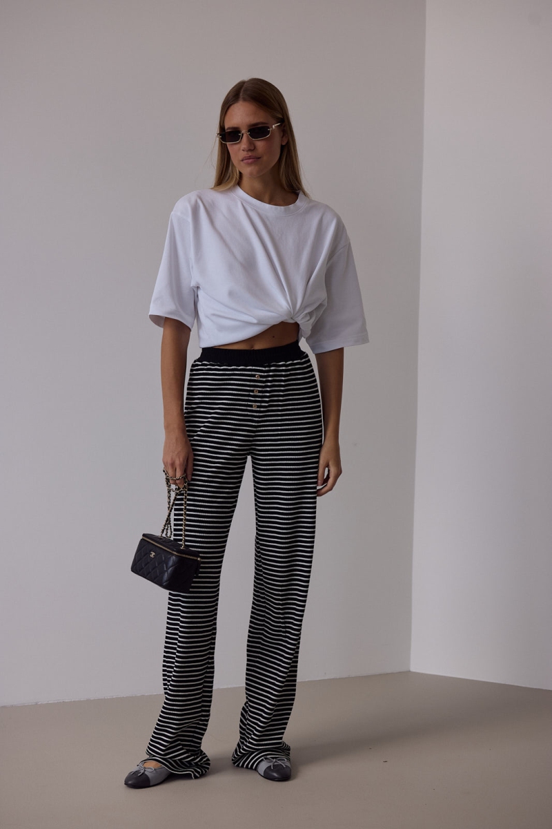 Striped Cotton Pants