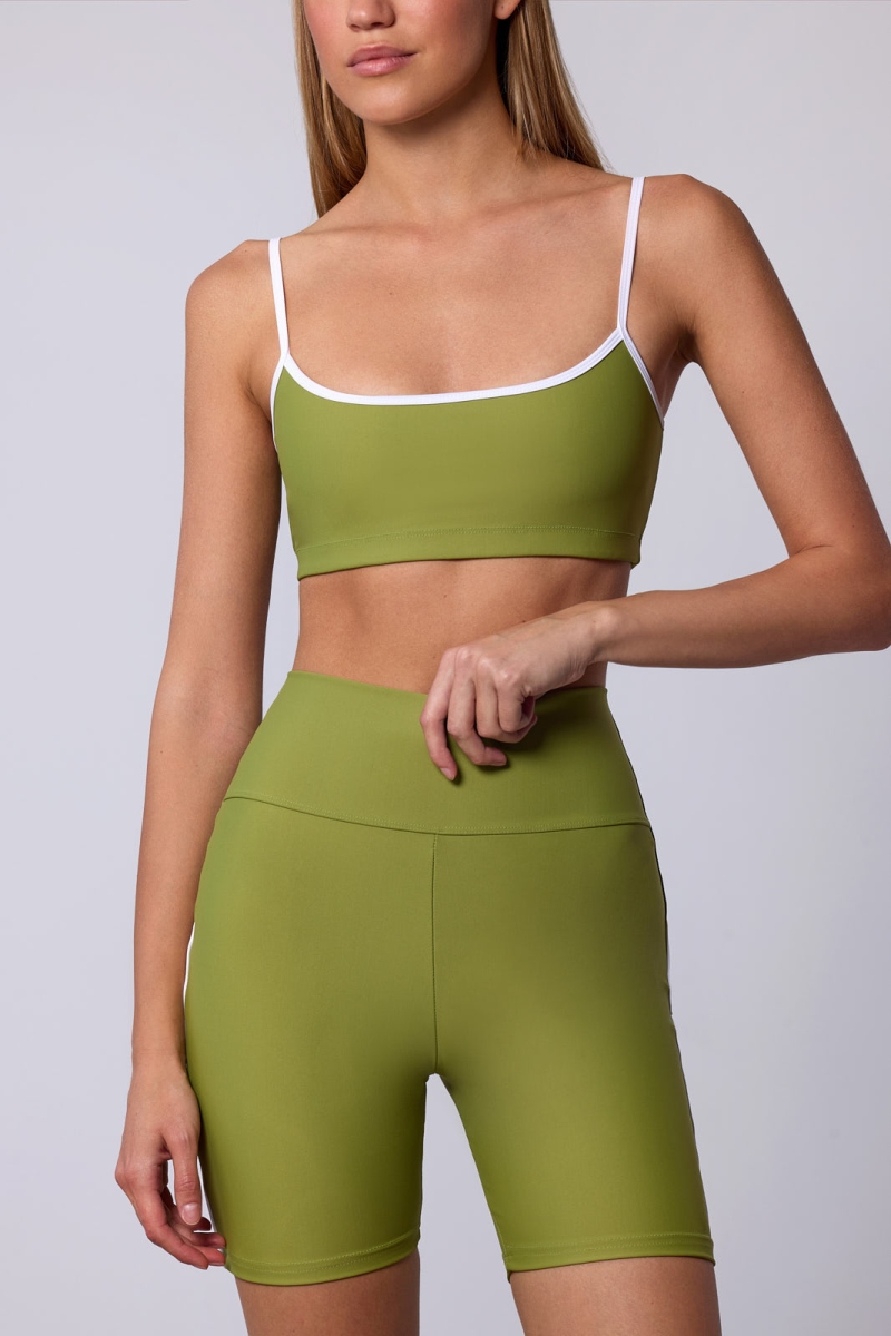 High-Waist  Lime  Shorts