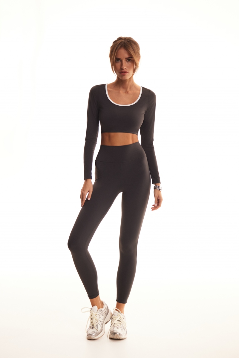 High-Waist Graphite Leggings