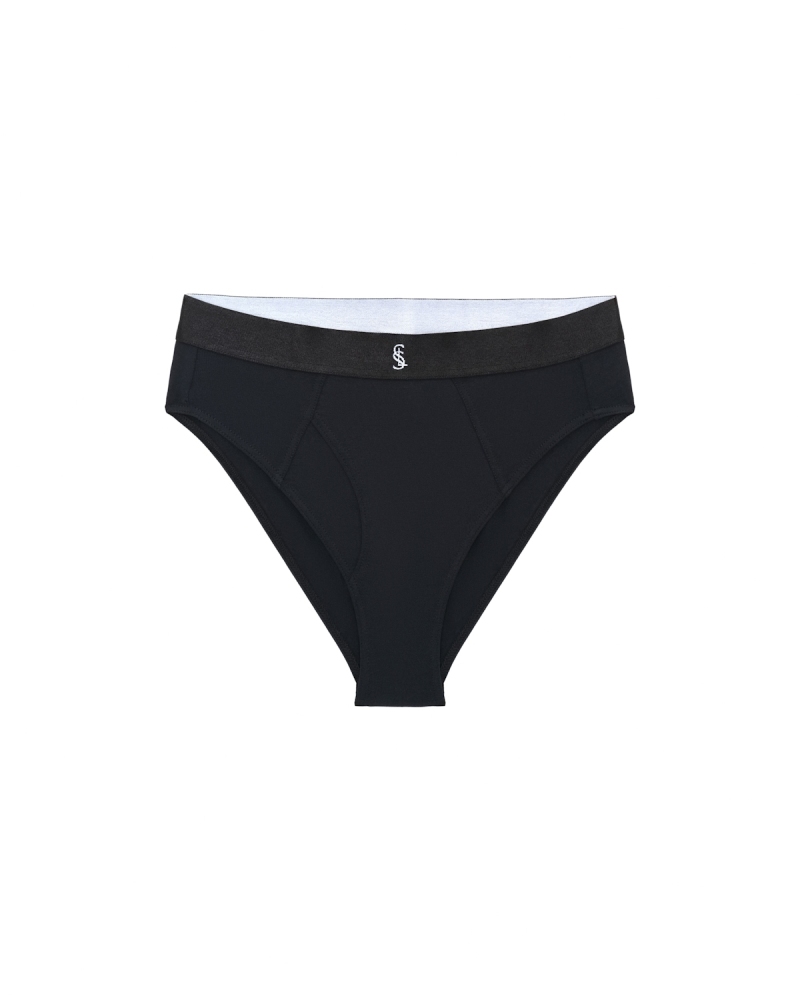 Black Modal High-Waisted Brief