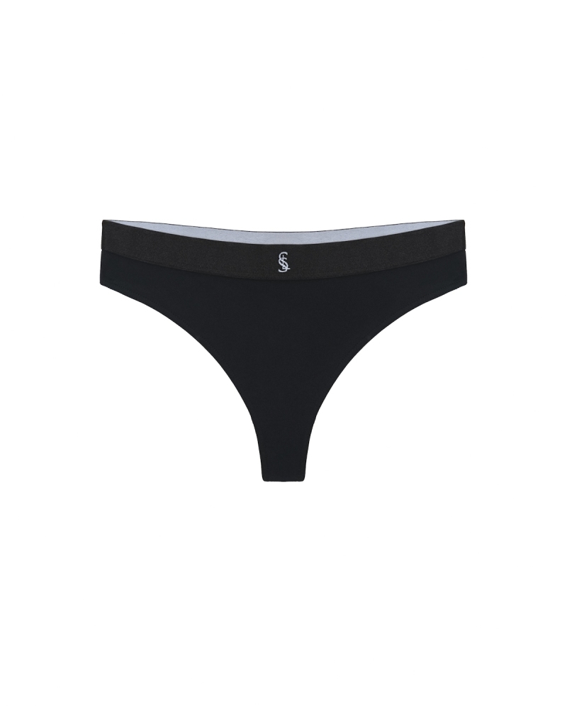 Black Modal Thongs