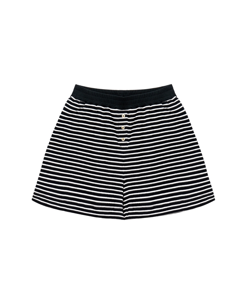 Striped Cotton Shorts